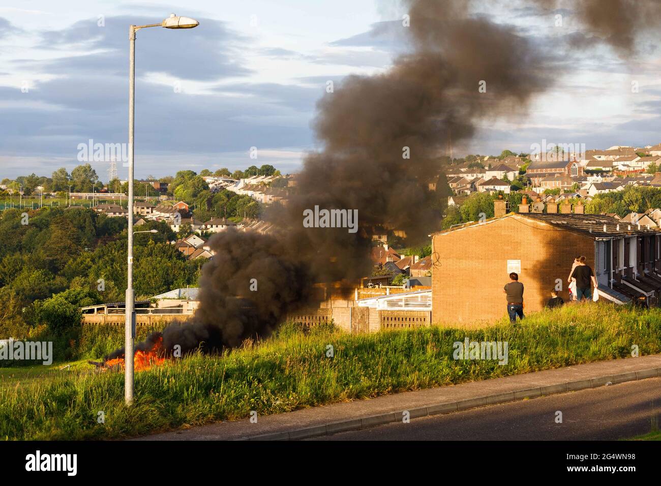 Cork, Ireland. 23rd June, 2021. Bonfire Night, Cork, Ireland. A bonfire