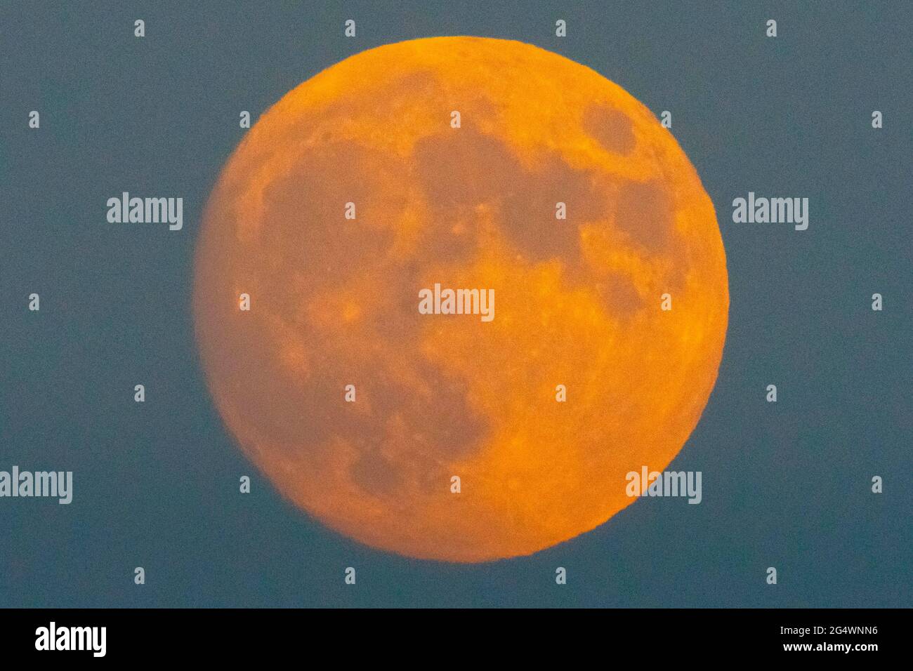Glastonbury, Somerset, UK. 23rd June 2021. UK Weather. The almost full