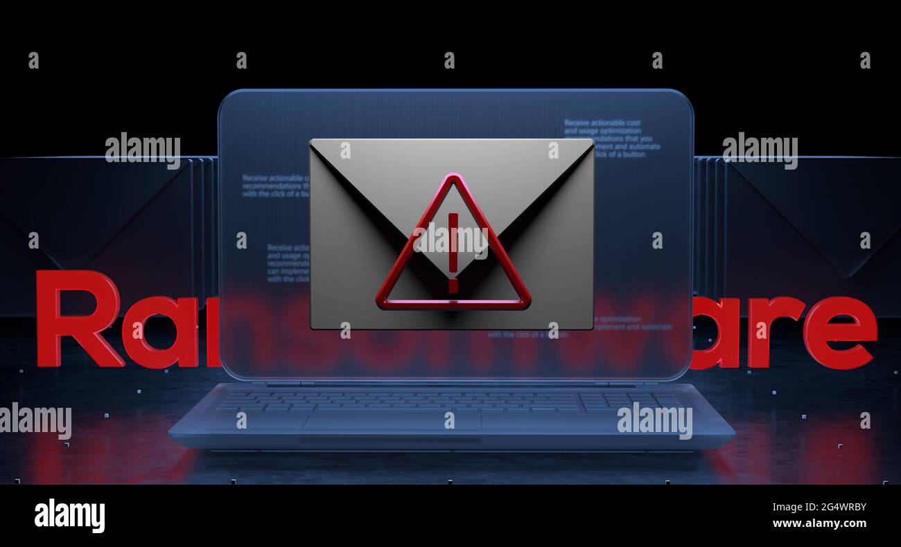 Cyber Security Email Phishing Ransomware Attack Technology Stock Photo ...