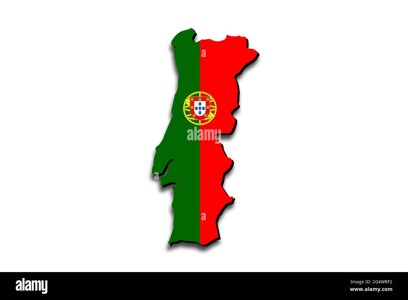 3d Rendering Of A Map Of Europe With Portugal Selected Stock Photo, Picture  and Royalty Free Image. Image 7250777.
