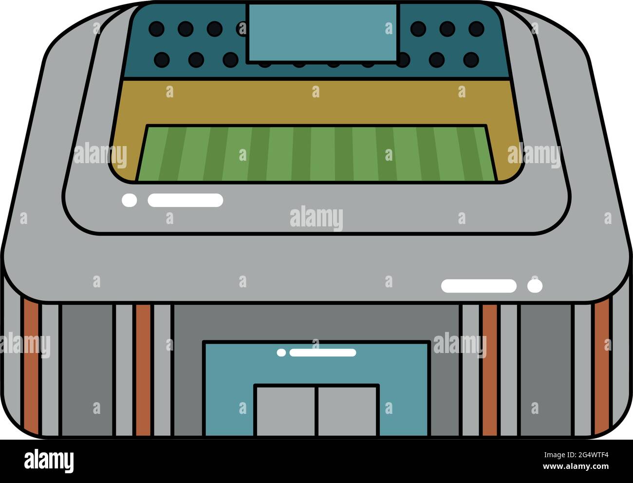 Isolated 3D stadium icon Modern building Stock Vector