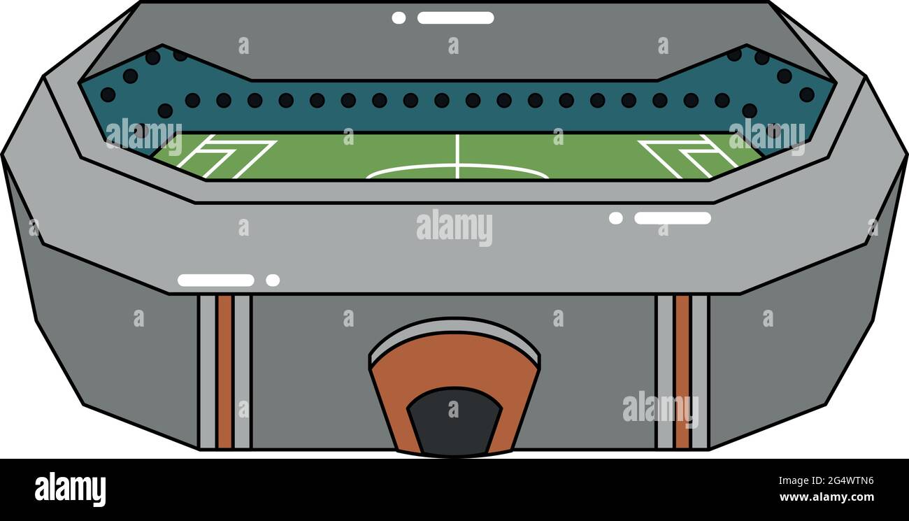 Isolated 3D stadium icon Modern building Stock Vector