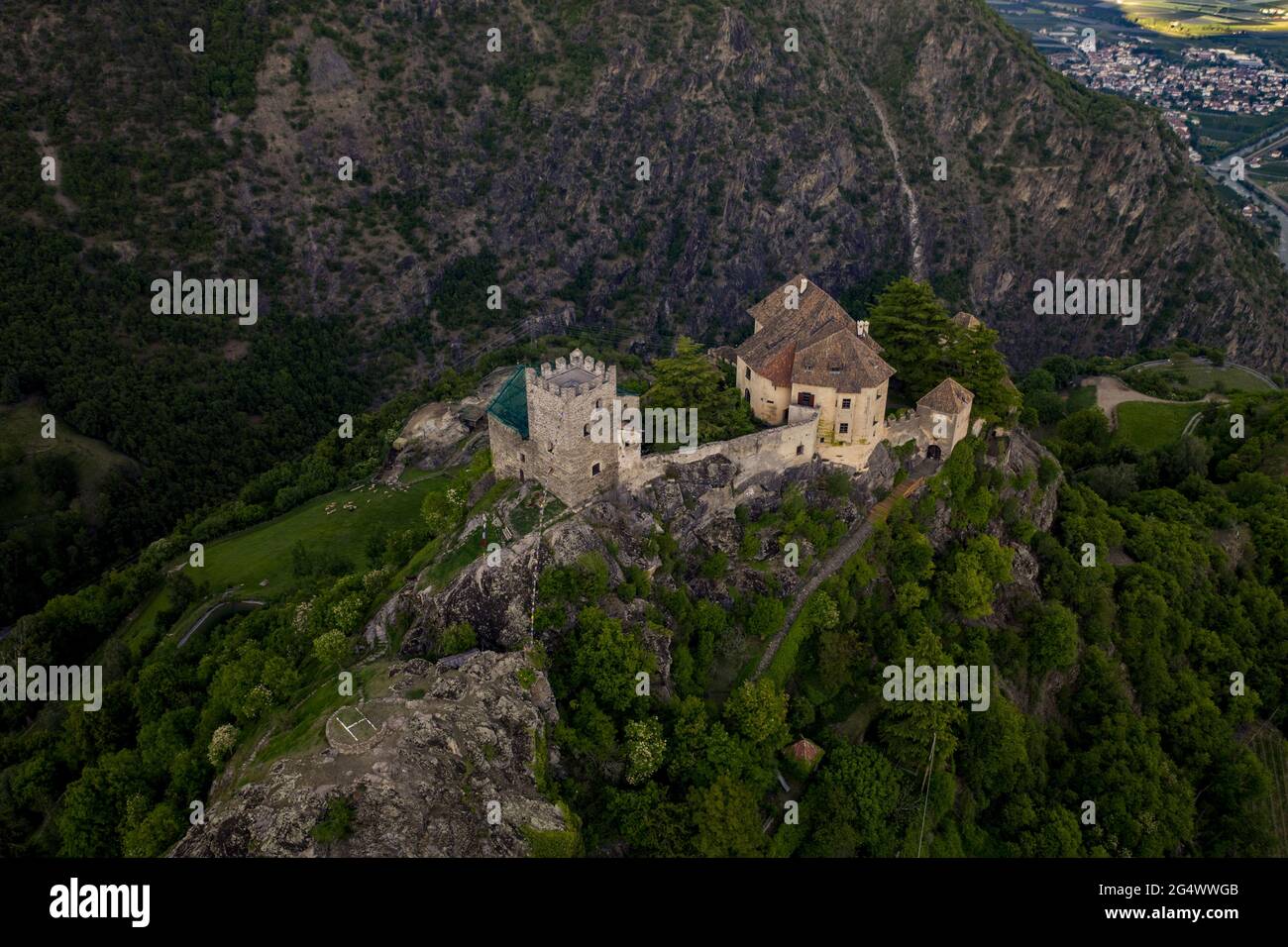 A Panoramic View Of Castelbello Ciardes Castle Juval Italy Trentino a-panoramic-view-of-castelbello-ciardes-castle-juval-italy-trentino