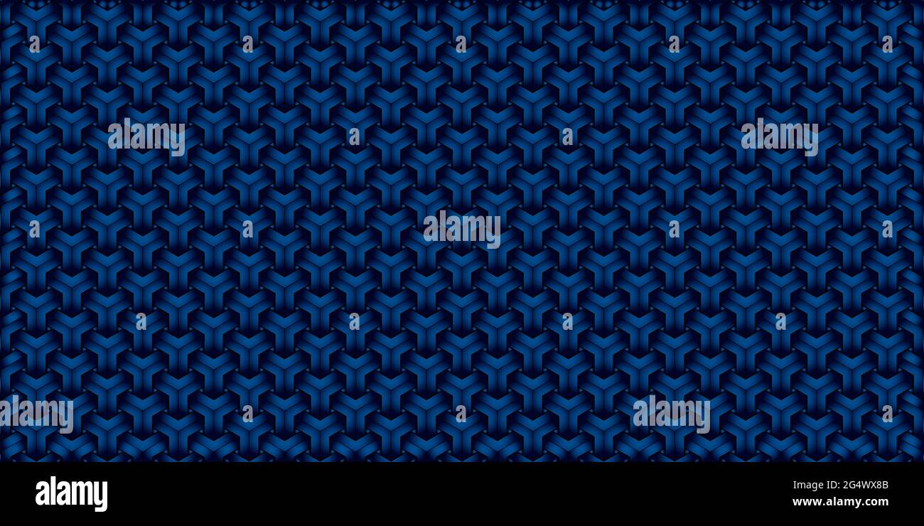 Abstract geometric seamless pattern background design modern with triangle 3d shape. Dark blue gradient technology concept. Vector illustration. Eps10 Stock Vector
