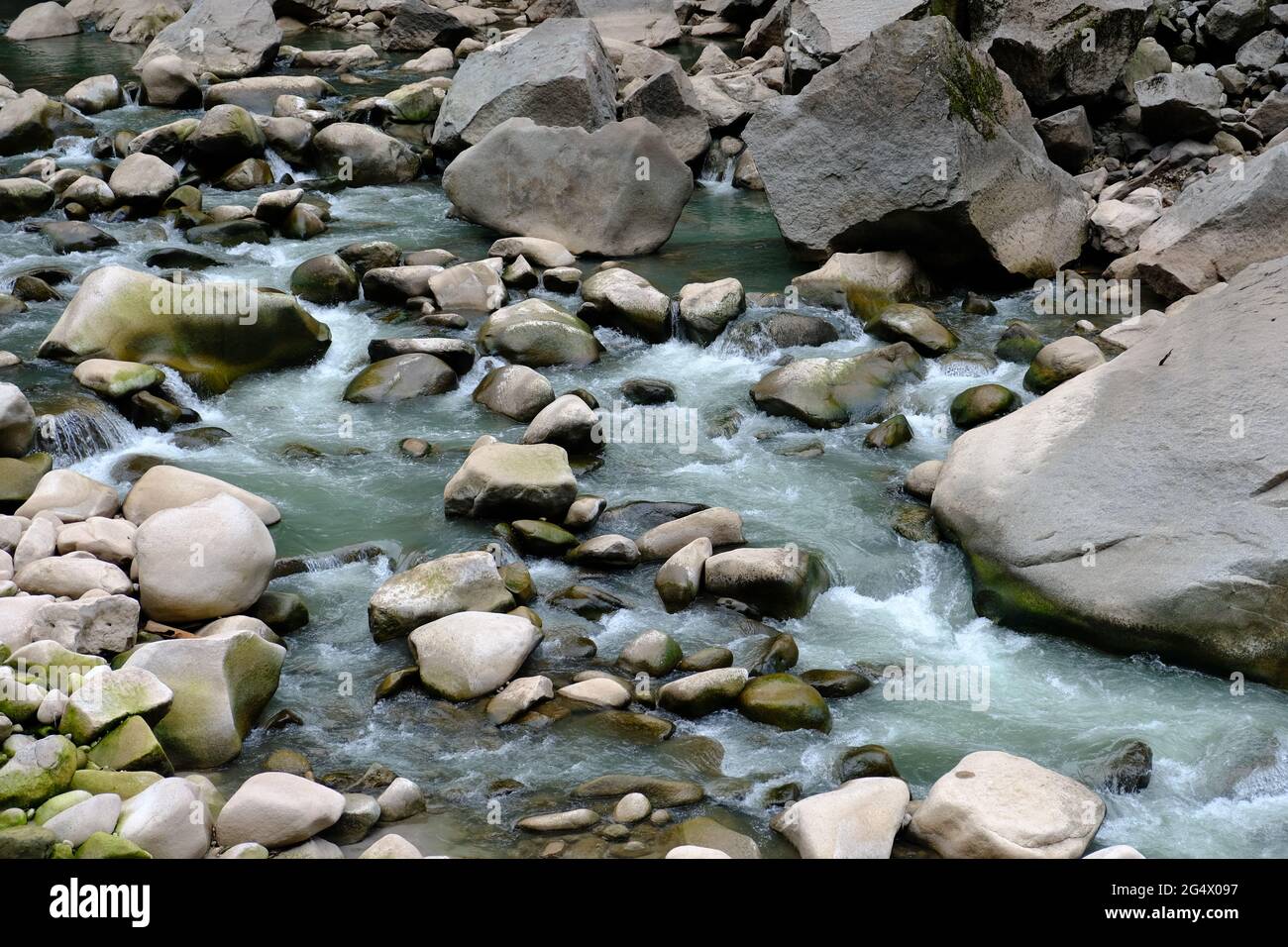 Peru Machu Picchu Aguas Calientes - Urubamba River Stock Photo