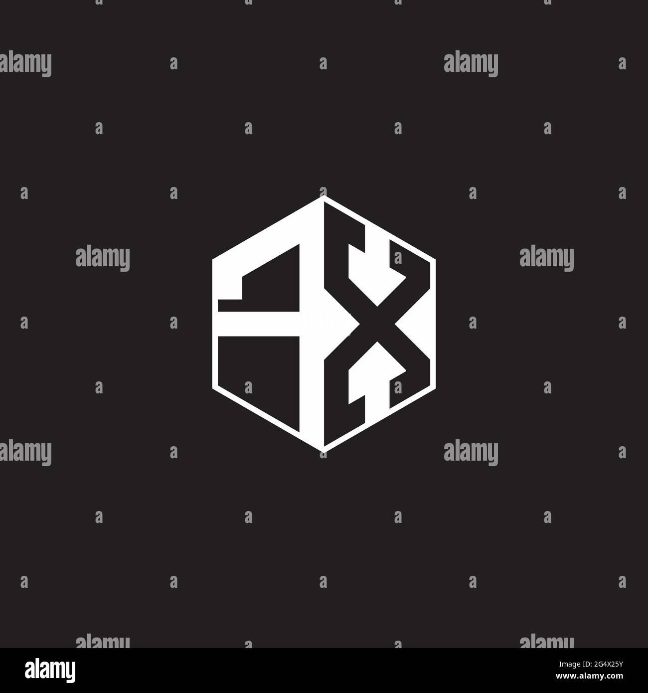 FX Logo monogram with negative space style design template isolated on white  background Stock Vector Image & Art - Alamy