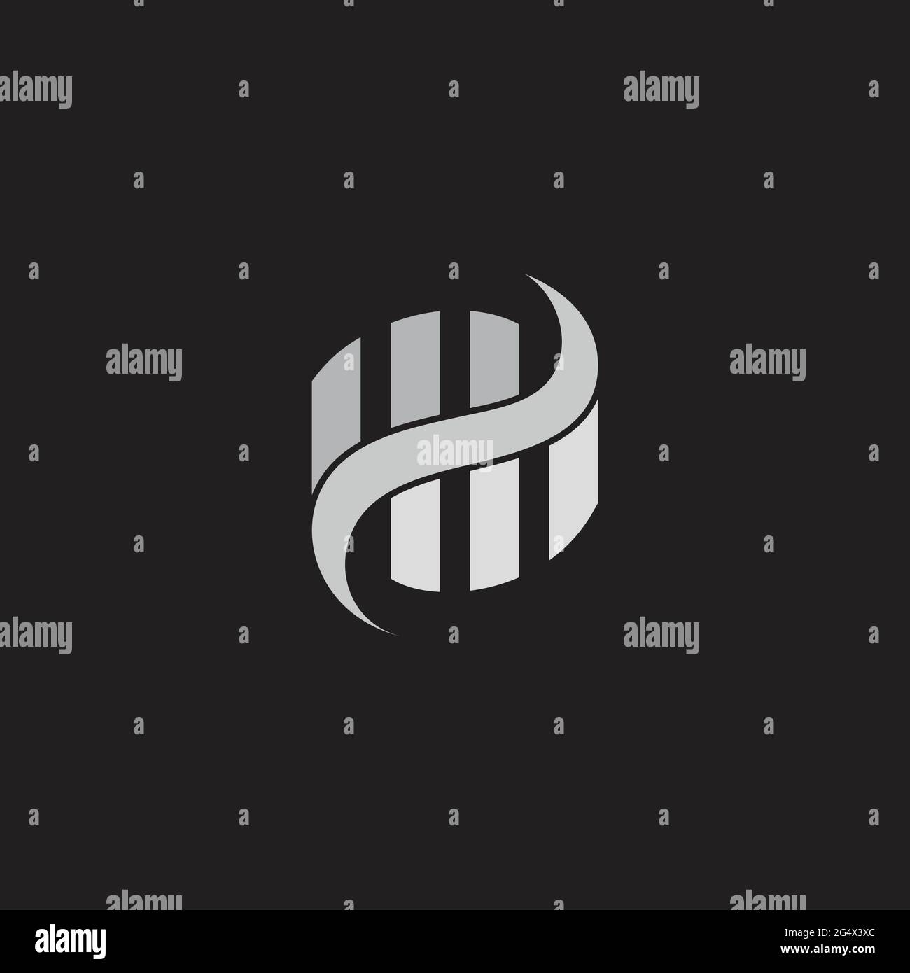 stripes smoke geometric simple logo vector Stock Vector