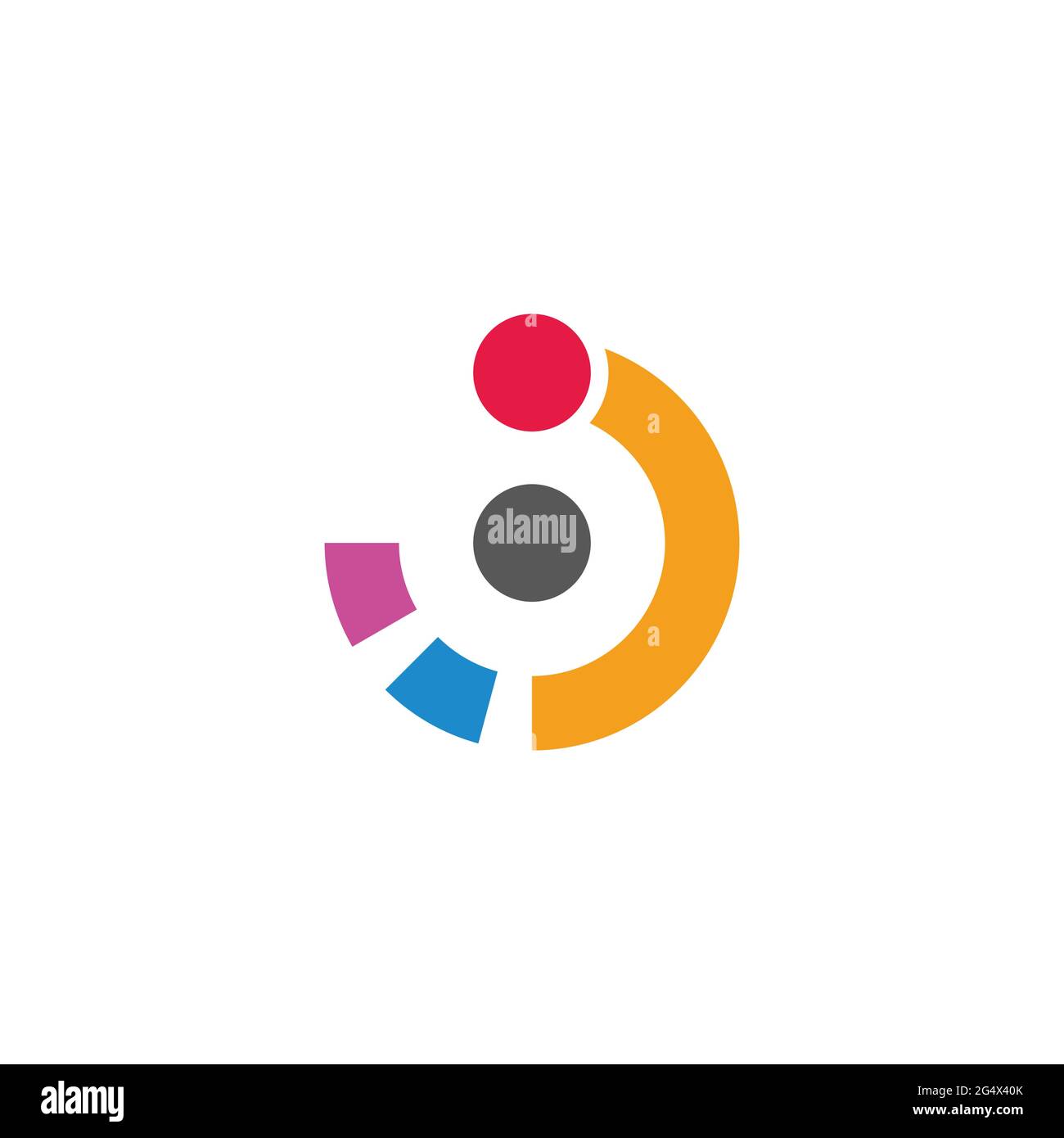 colorful dots motion geometric circle logo vector Stock Vector Image