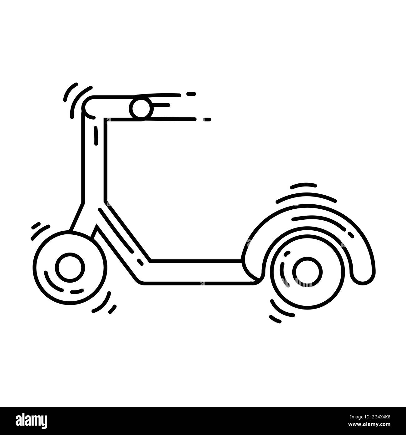 Playground kids scooter,playing,children,kindergarten. hand drawn icon set, outline black, doodle icon, vector icon design. Stock Vector