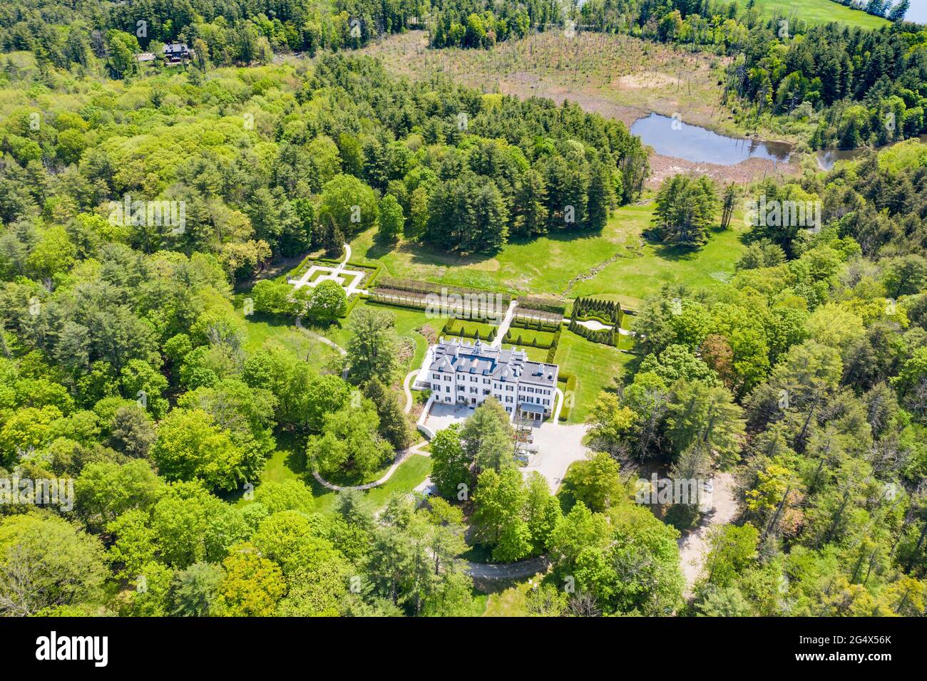 The Mount, Edith Wharton's Home, Lenox, MA Stock Photo