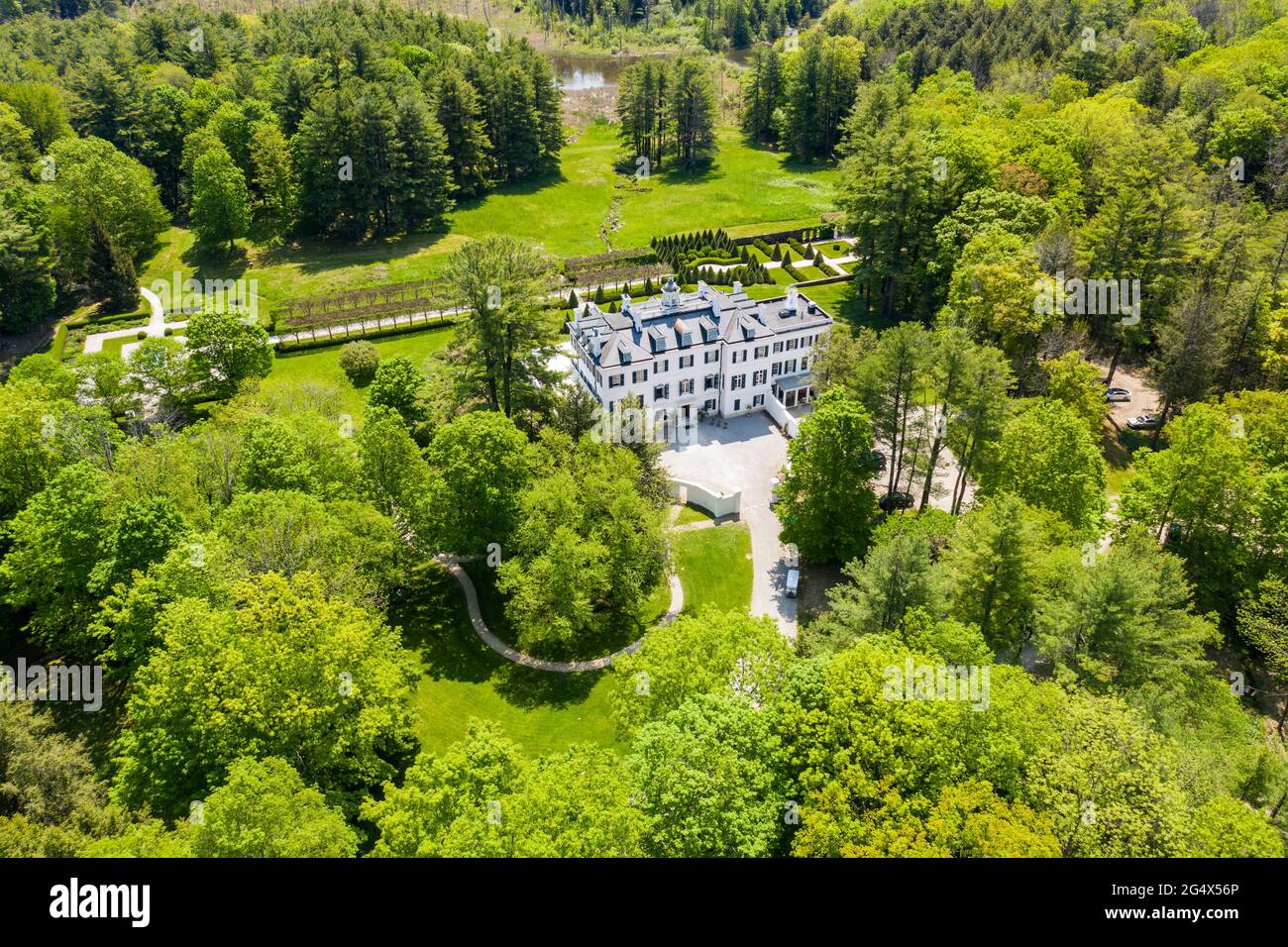 The Mount, Edith Wharton's Home, Lenox, MA Stock Photo