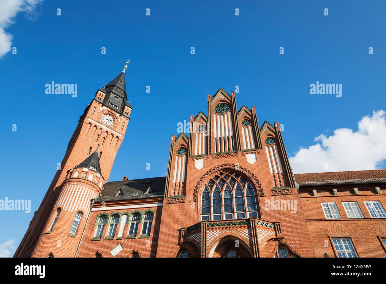 Germany, Berlin, Low angle view of Rathaus Kopenick Stock Photo