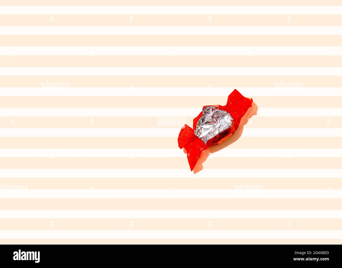 Studio shot of empty candy wrapper Stock Photo