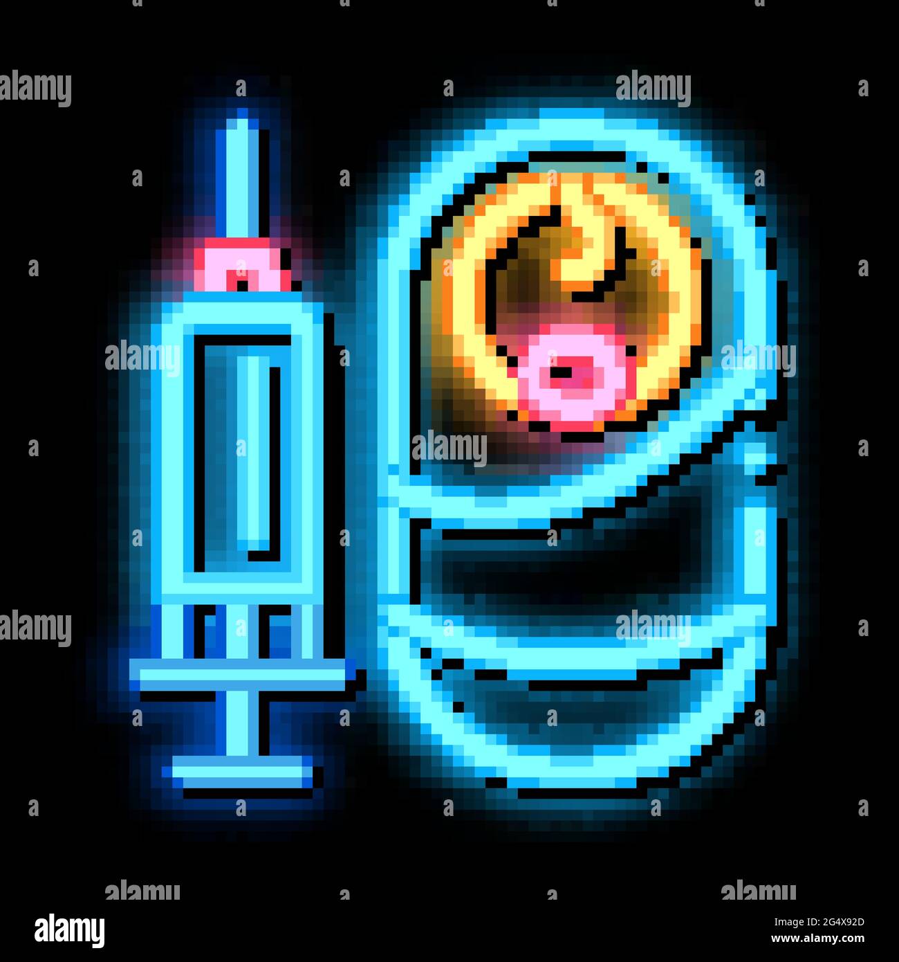 baby injection neon glow icon illustration Stock Vector Image & Art - Alamy