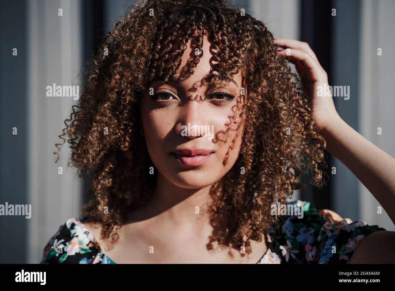 Curly haired hair hi-res stock photography and images - Alamy