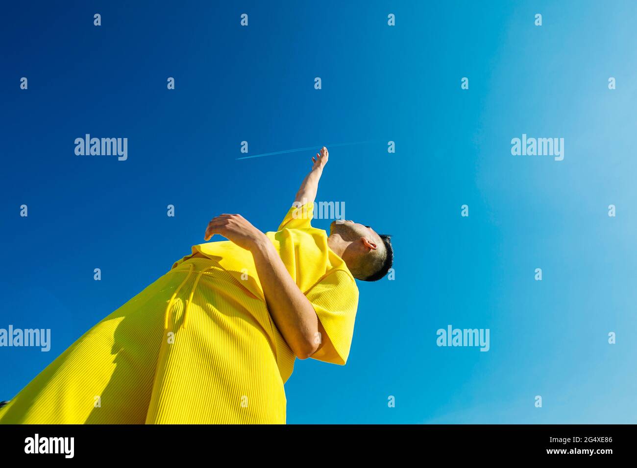 Man hands raised to the sky hi-res stock photography and images - Alamy