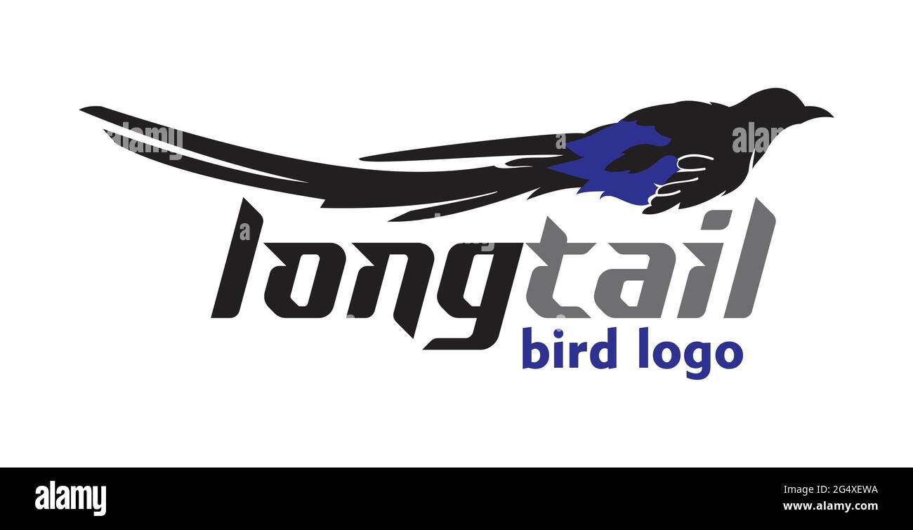 long tail bird logo exclusive design inspiration Stock Photo