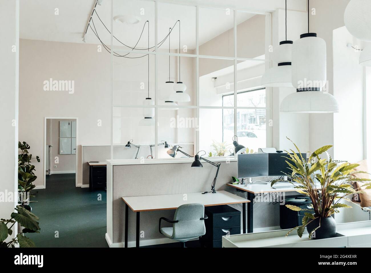Interior of empty modern office Stock Photo
