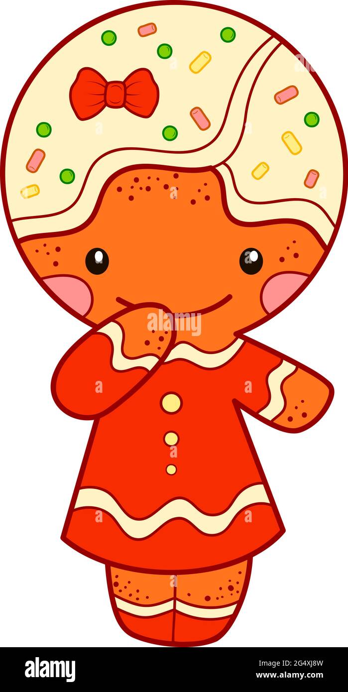 Christmas cartoons clip art . Gingerbread man clipart vector illustration  Stock Vector Image & Art - Alamy