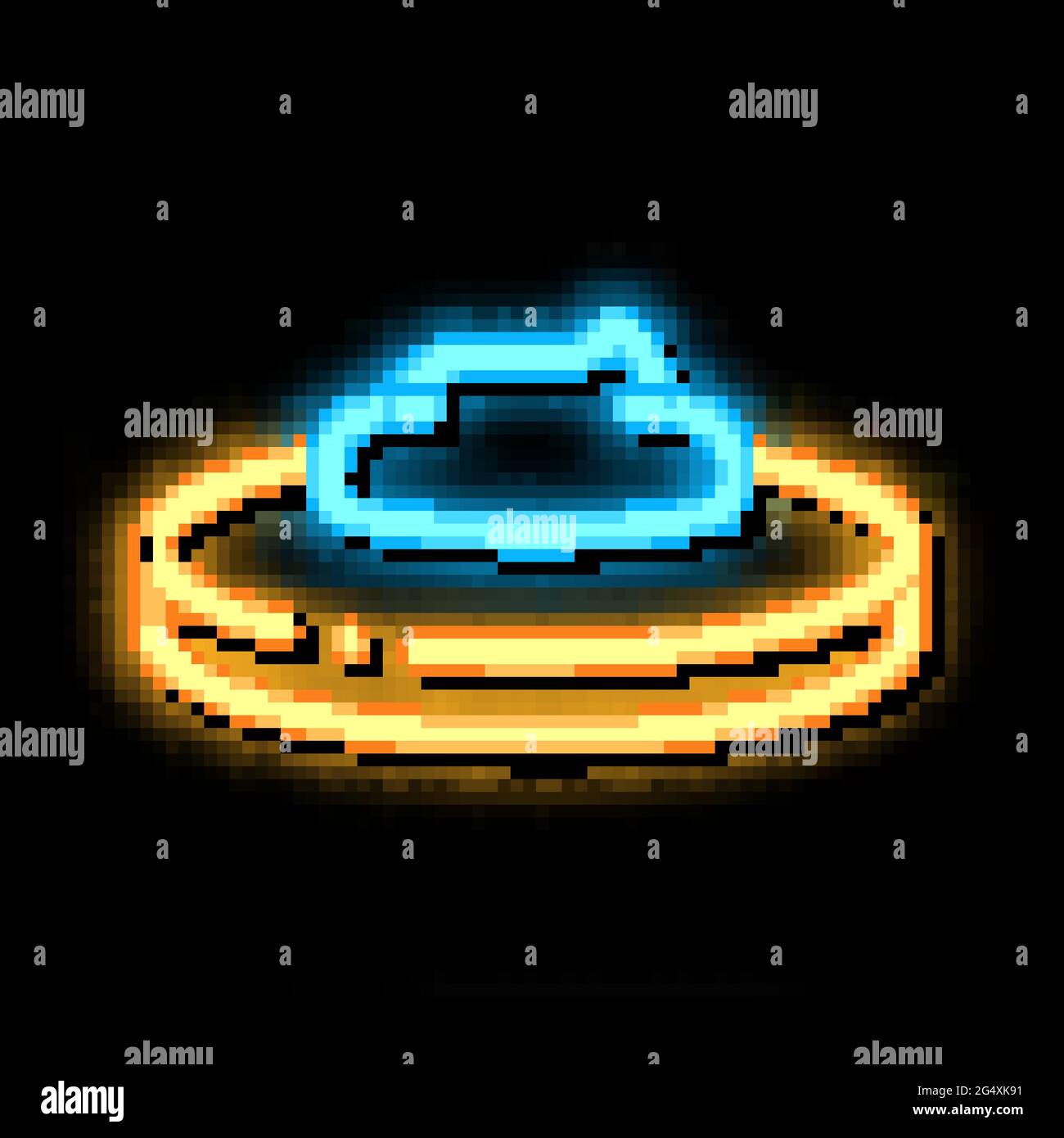 loaf of bread with mayonnaise neon glow icon illustration Stock Vector ...