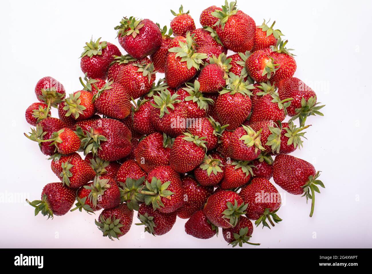 fresh ripe strawberries isolated on white background Stock Photo - Alamy
