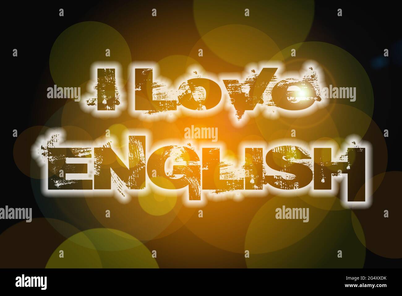 I Love English Concept text on background Stock Photo - Alamy