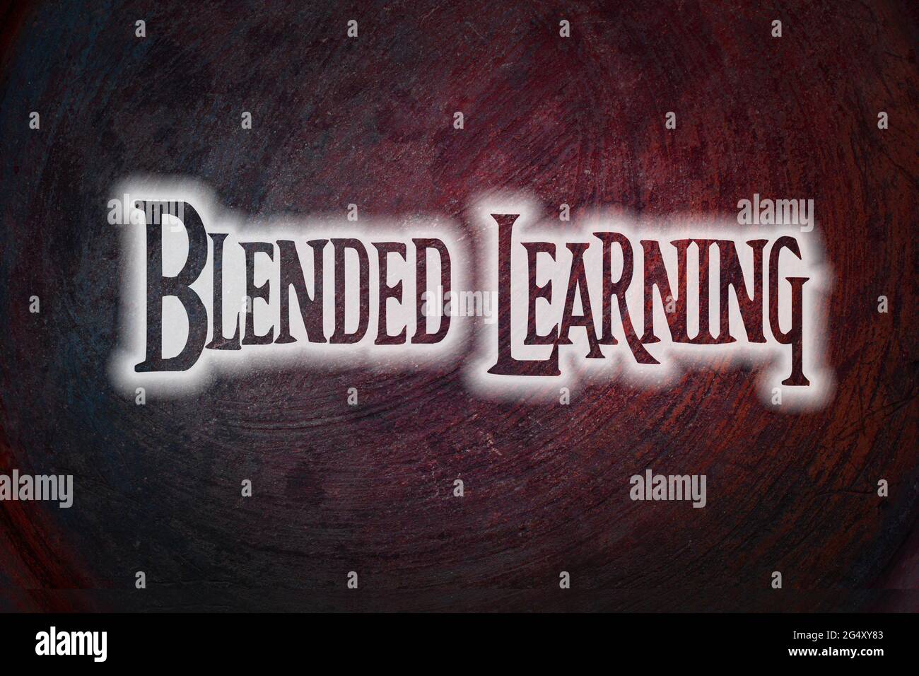 Blended Learning Concept text on background Stock Photo