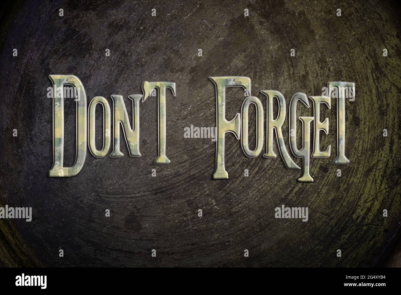 Don't Forget Concept text on background Stock Photo