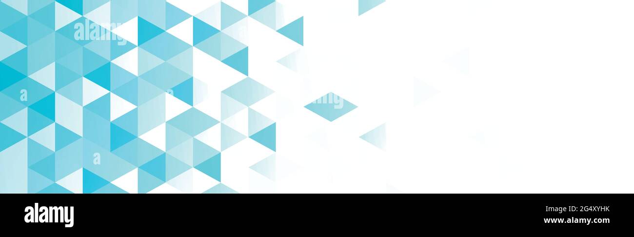 Abstract blue panoramic background made of triangles - Vector illustration Stock Vector