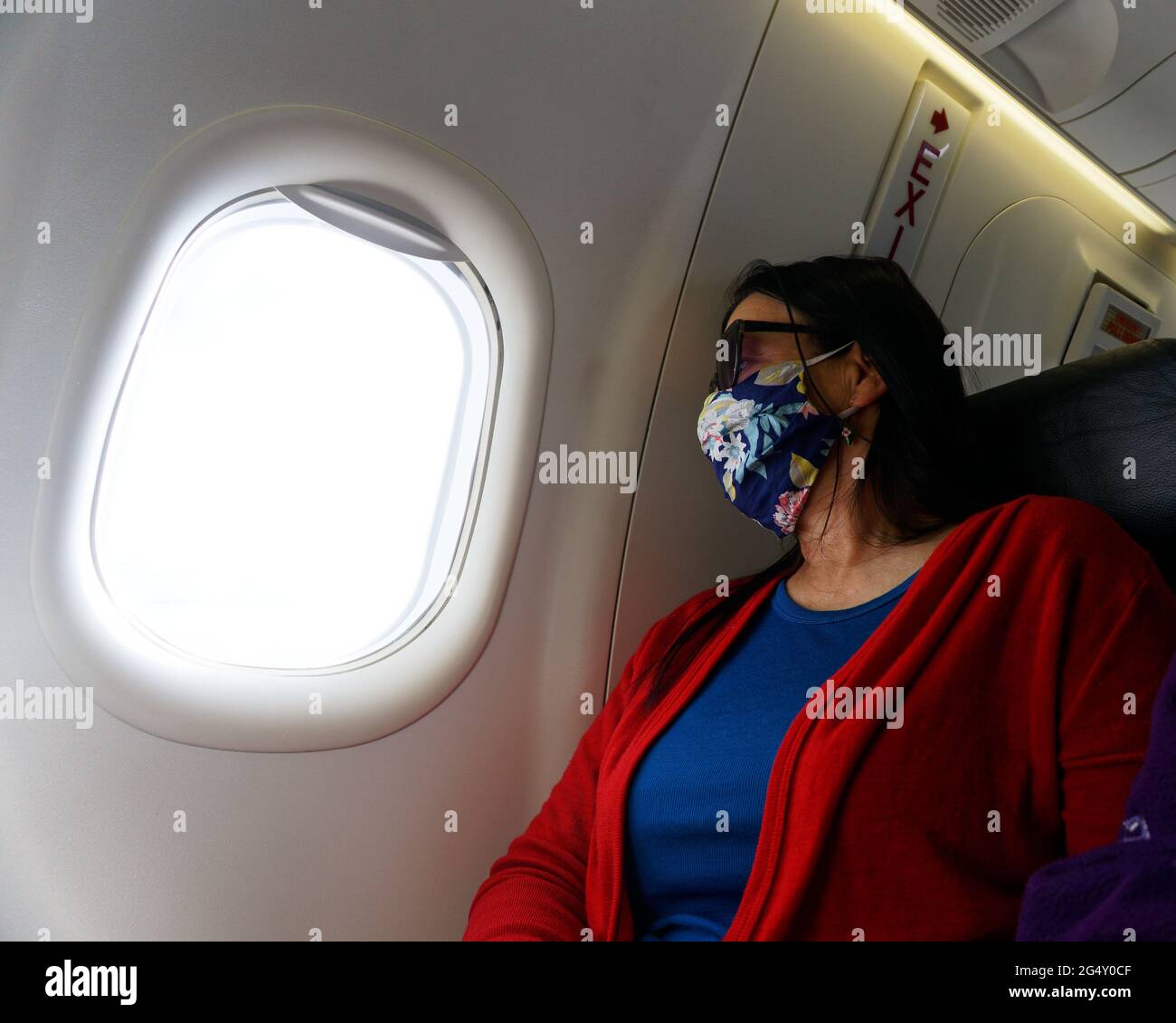 New Zealand June 17, 2021 Woman wearing a face mask that is