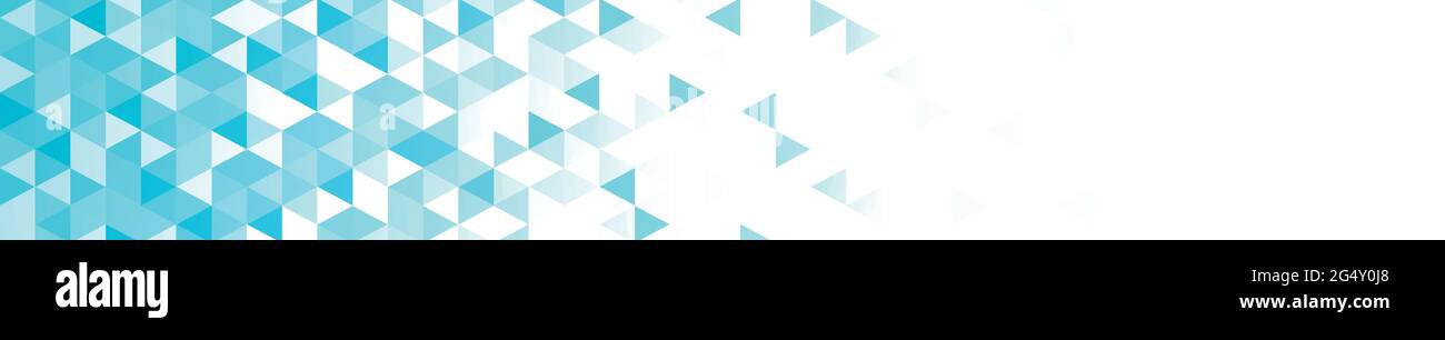 Abstract blue panoramic background made of triangles - Vector illustration Stock Vector