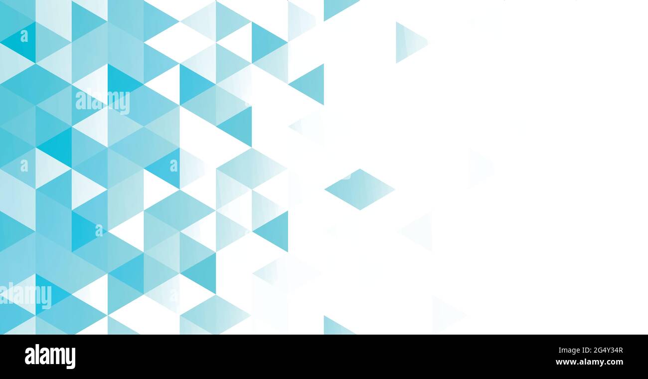 Abstract blue panoramic background made of triangles - Vector illustration Stock Vector
