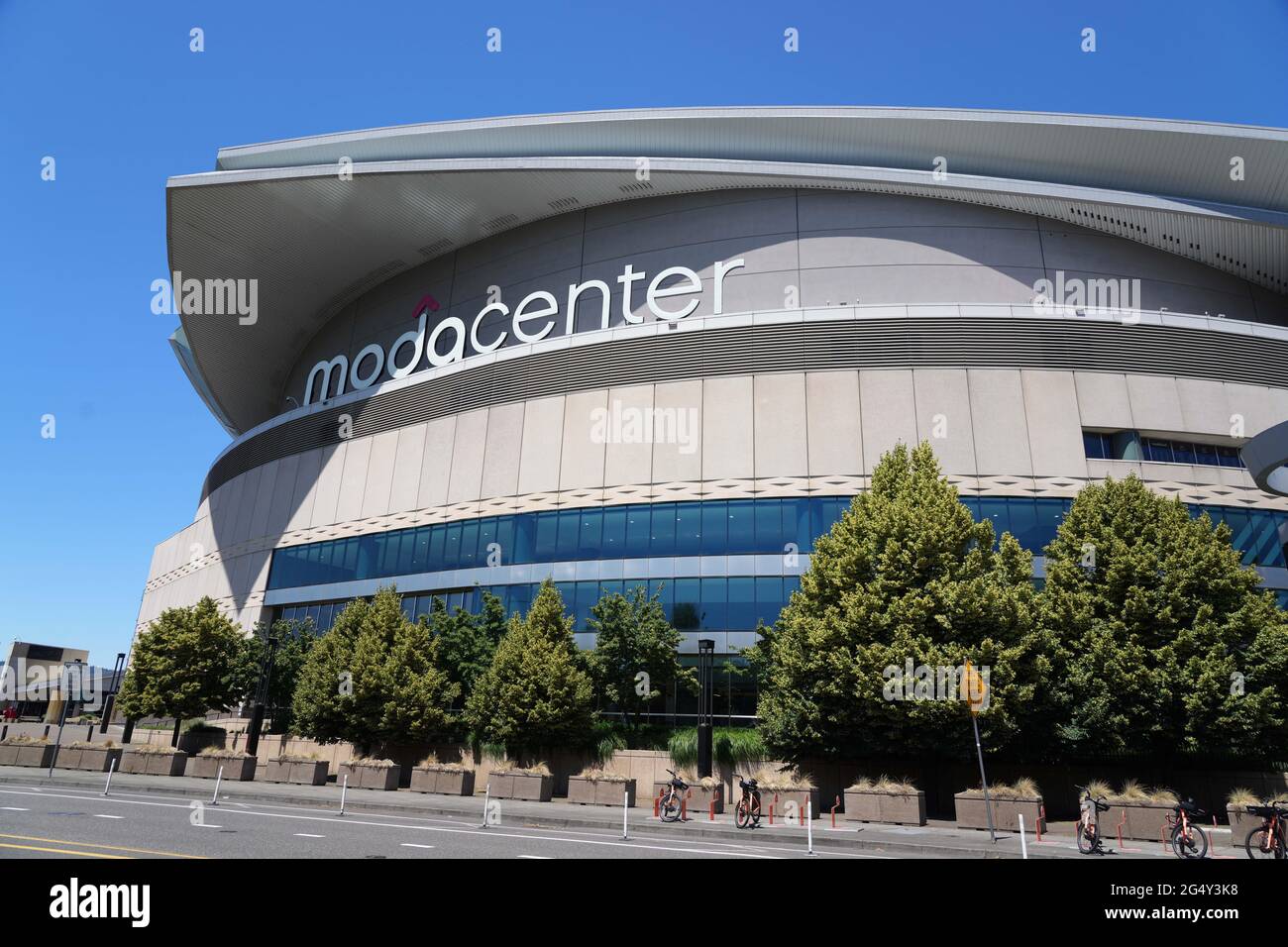 A general view of the Moda Center, Wednesday, June 23, 2021, in Portland, Ore. arena is home of the Portland Trail Blazers Stock - Alamy
