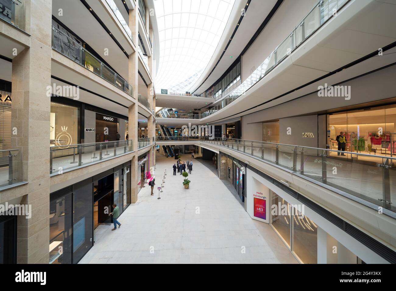 Edinburgh, Scotland, UK. 24 June 2021. First images of the new St James Quarter which opened this morning in Edinburgh. The large retail and residential complex replaced the St James Centre which occupied the site for many years. Iain Masterton/Alamy Live News Stock Photo