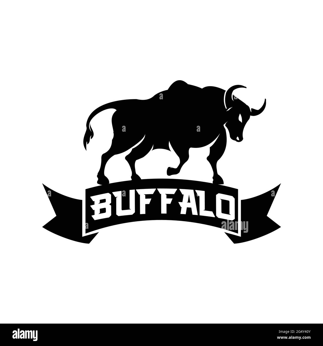 buffalo logo exclusive design inspiration Stock Vector