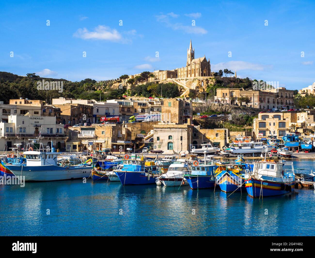 Mgarr harbour - Gozo, Malta Stock Photo