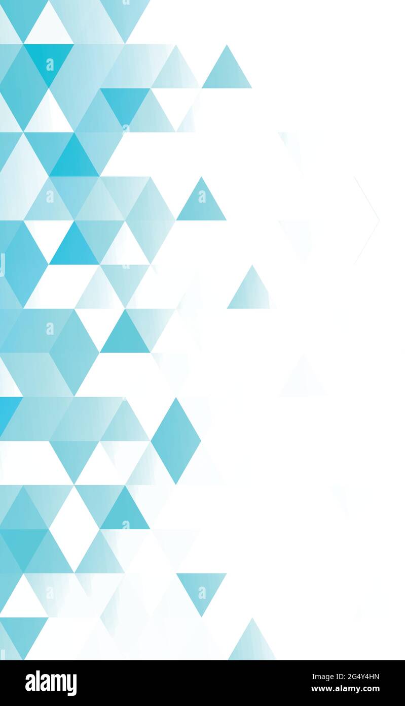Abstract blue panoramic background made of triangles - Vector illustration Stock Vector