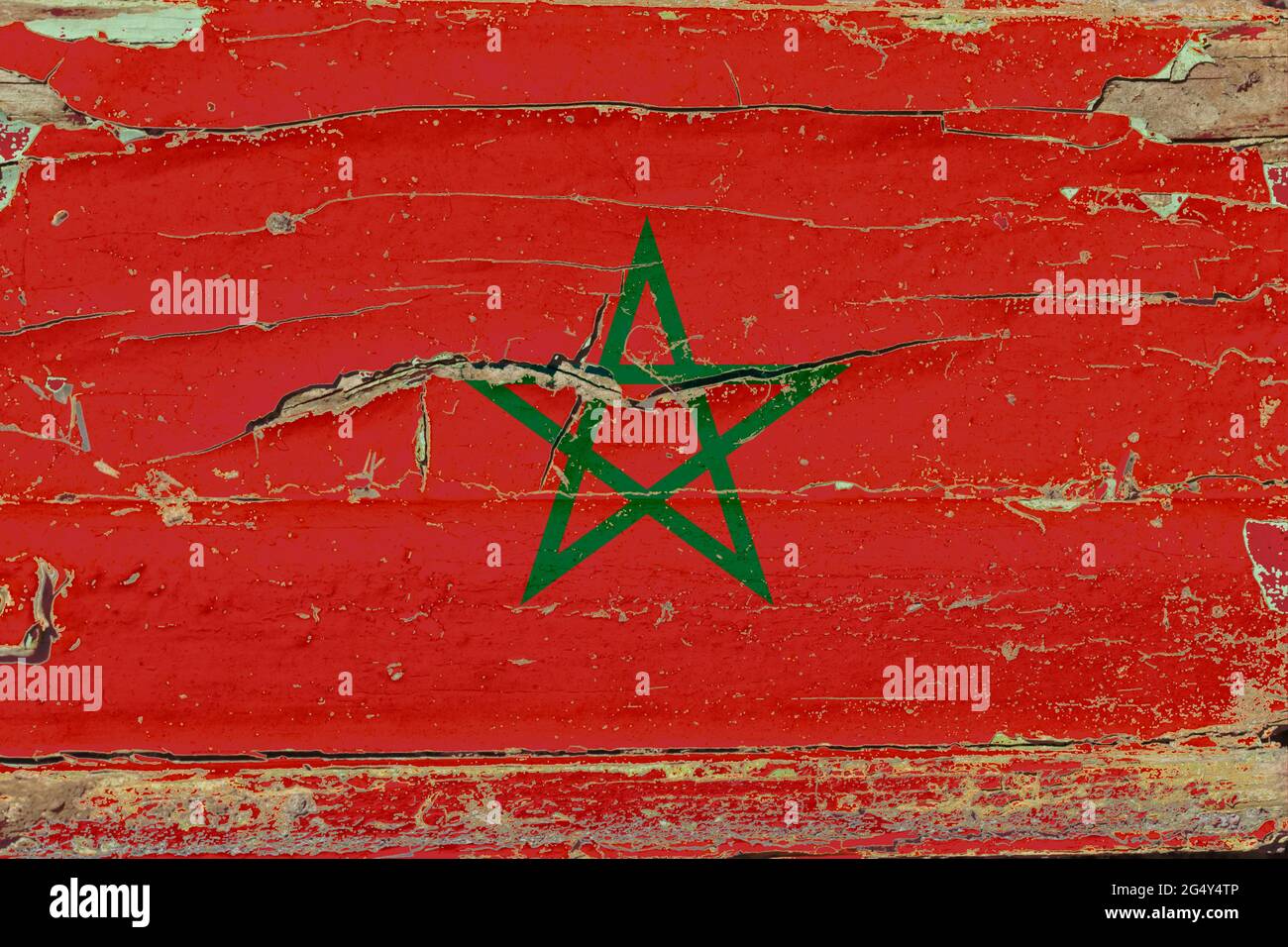 3D Flag of Morocco on a old wood wall background Stock Photo - Alamy