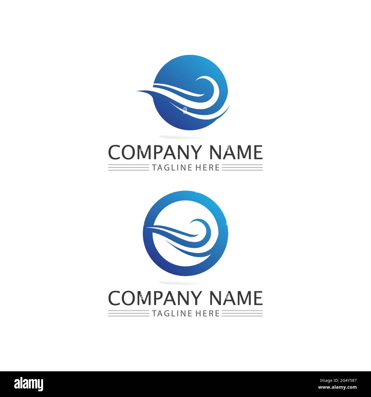 Water wave icon vector illustration design logo Stock Vector