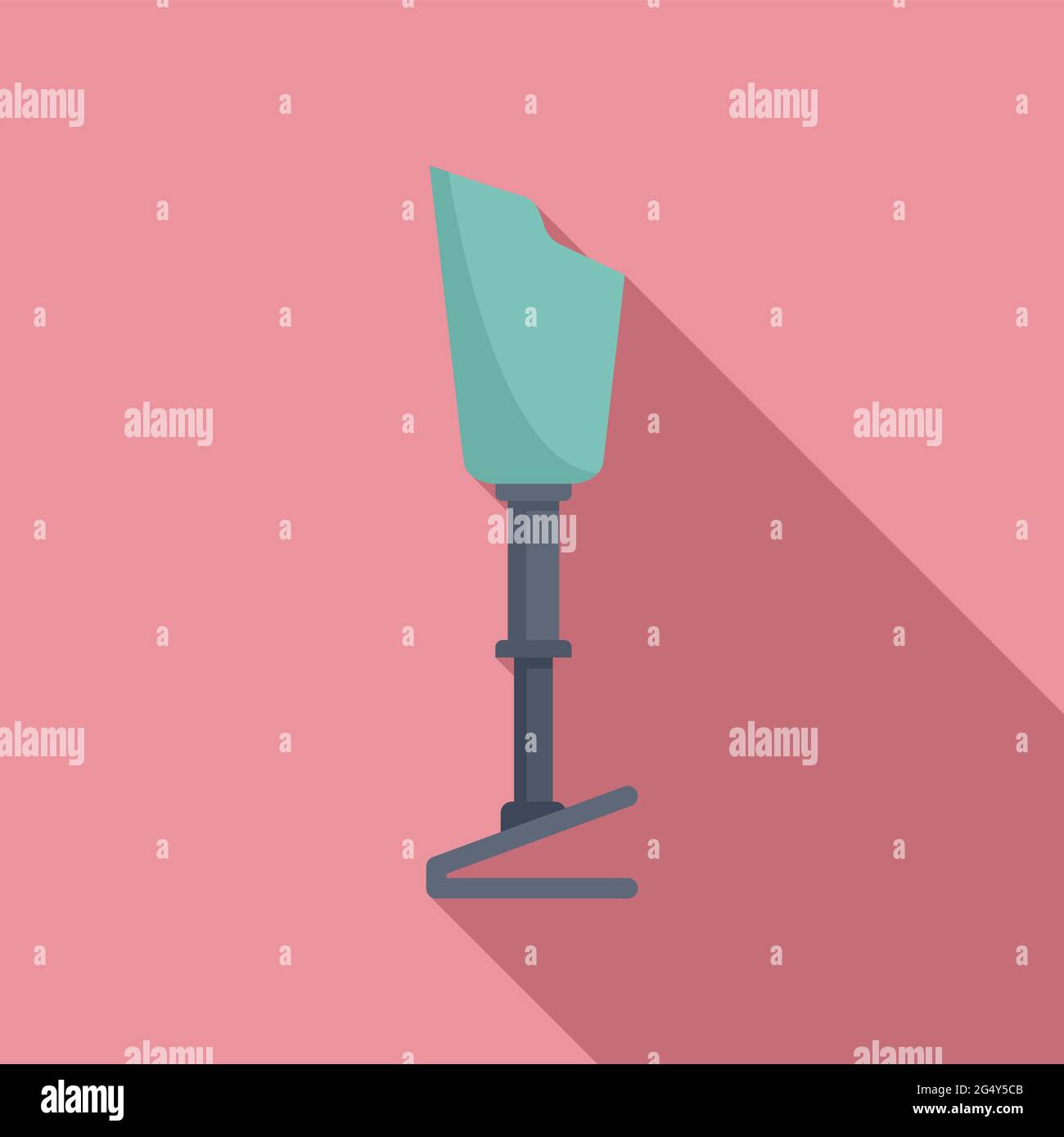 Prosthetic leg icon, flat style Stock Vector