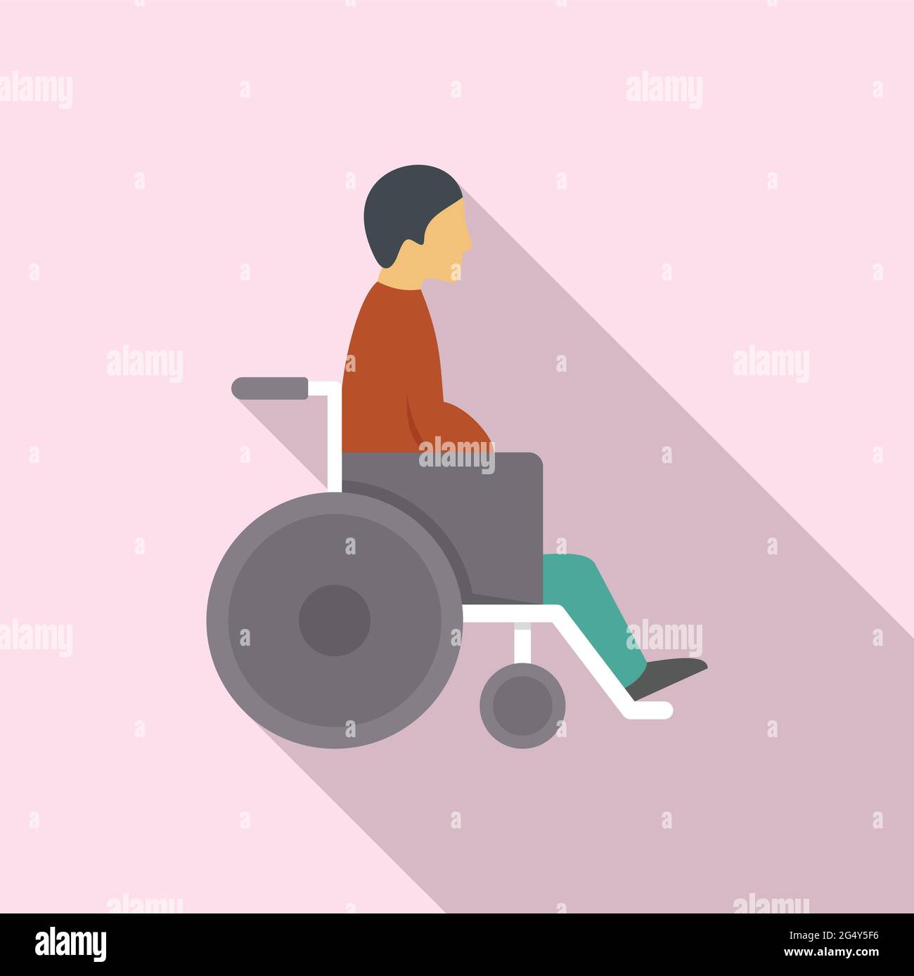 Man woman in wheelchair silhouette Stock Vector Images - Alamy