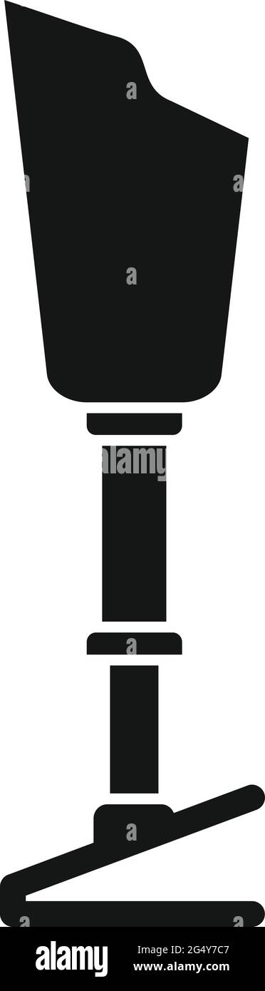Prosthetic leg icon, simple style Stock Vector