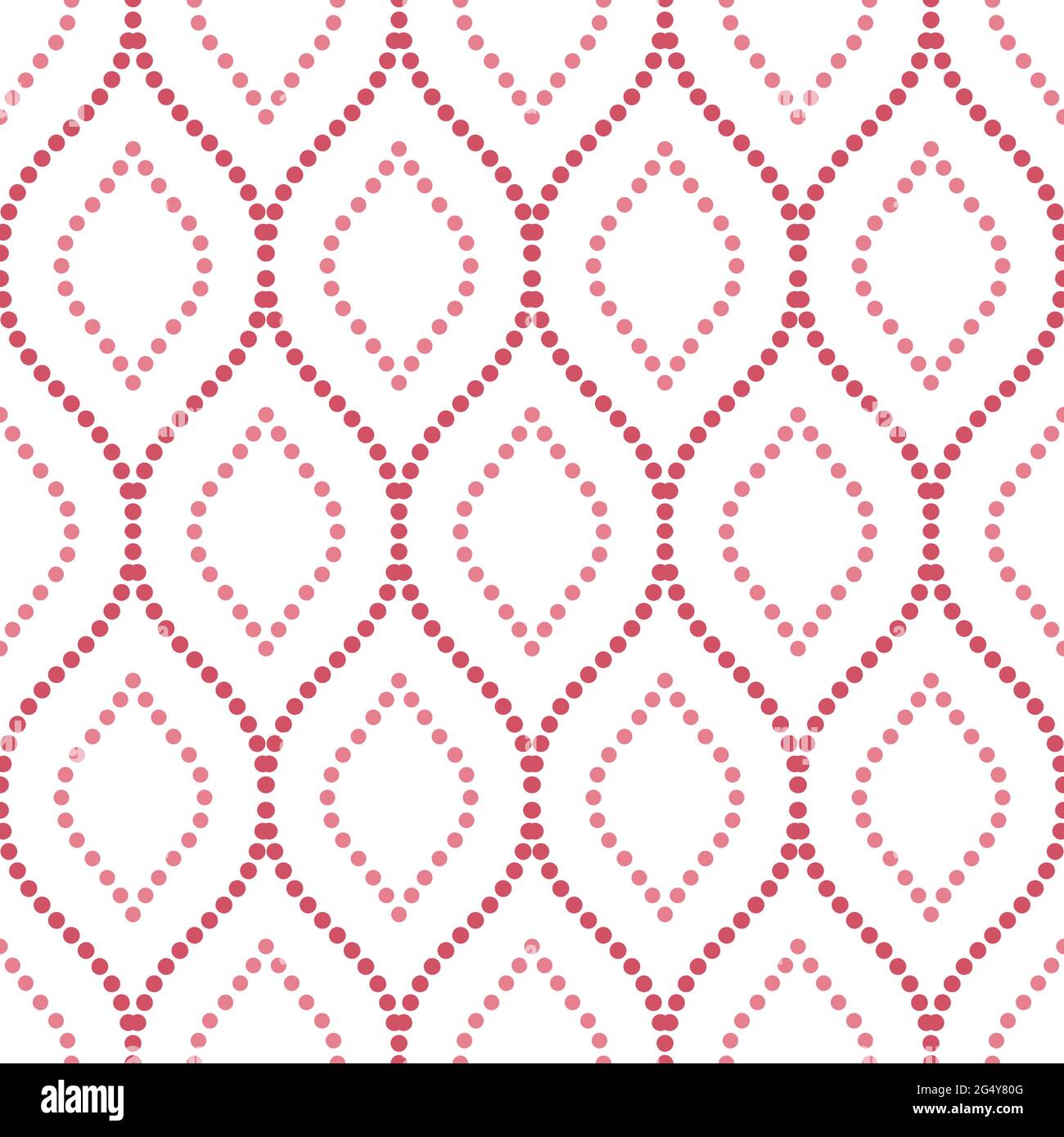 Seamless vector ornament. Modern background. Geometric modern dotted red and pink pattern Stock Vector