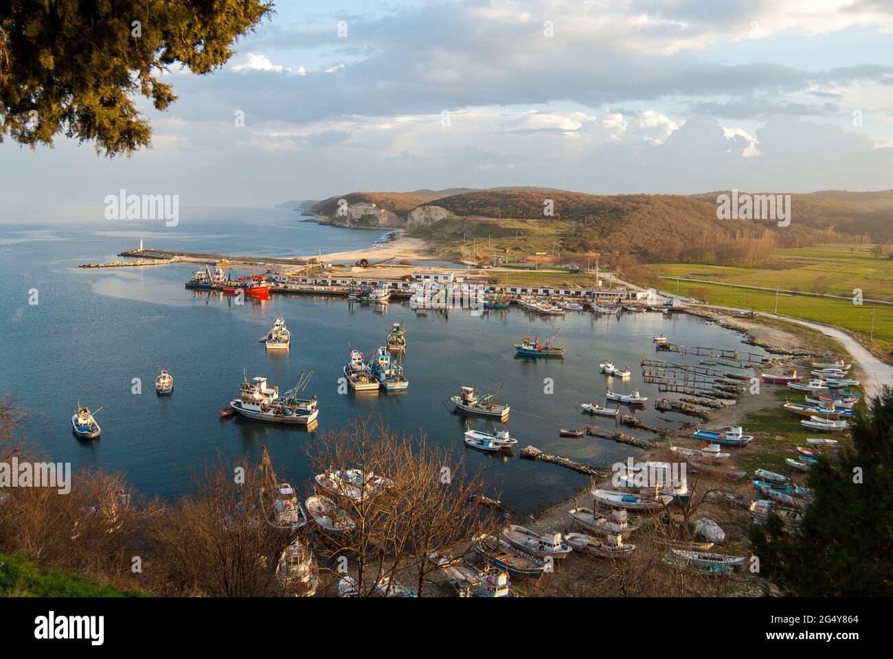 The port in the town of Kiyikoy, Black Sea.Kirklareli,Turkey Stock Photo
