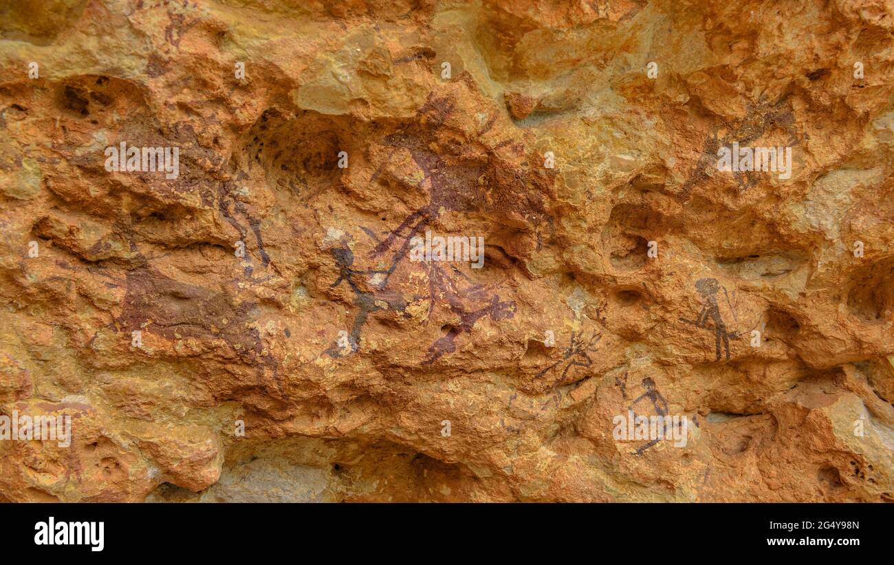 Cave paintings of Abrics de l'Ermita, near the Ermita de la Pietat ...