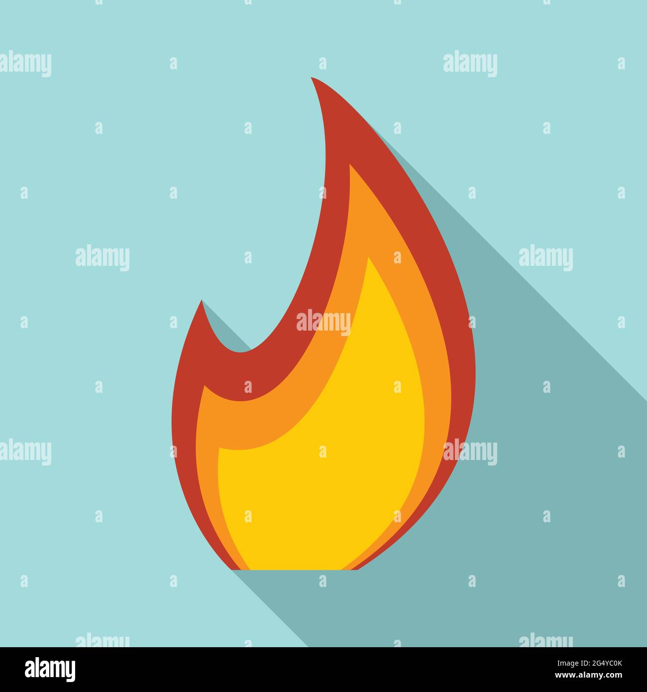 Fire flame blazing icon, flat style Stock Vector Image & Art - Alamy