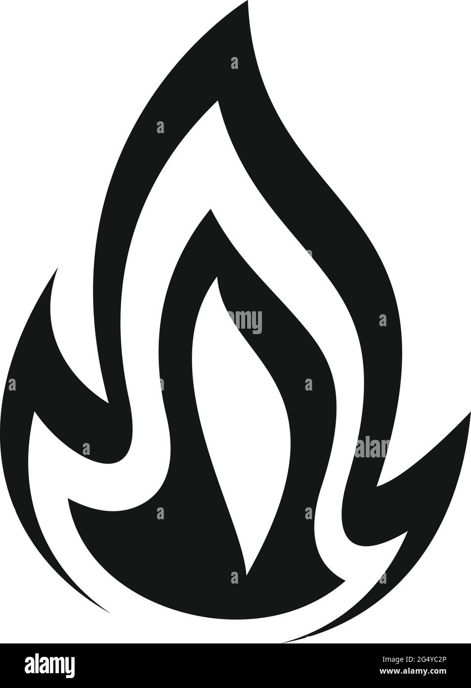 Fire flame hot icon, simple style Stock Vector Image & Art - Alamy