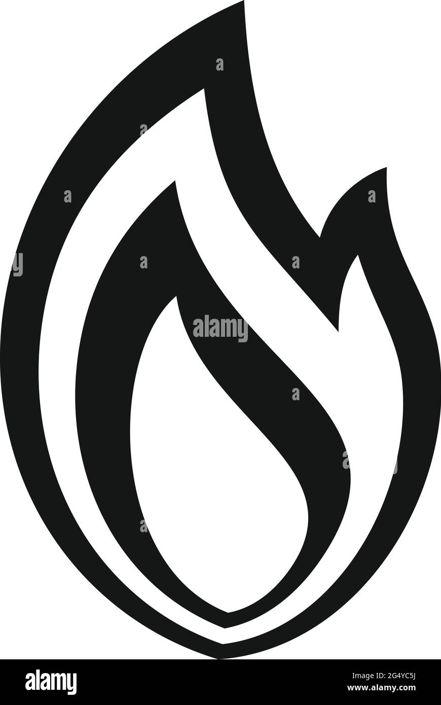 Fire flame bonfire icon, simple style Stock Vector Image & Art - Alamy