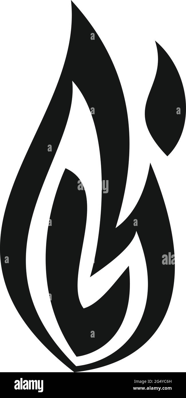 Fire flame campfire icon, simple style Stock Vector Image & Art - Alamy