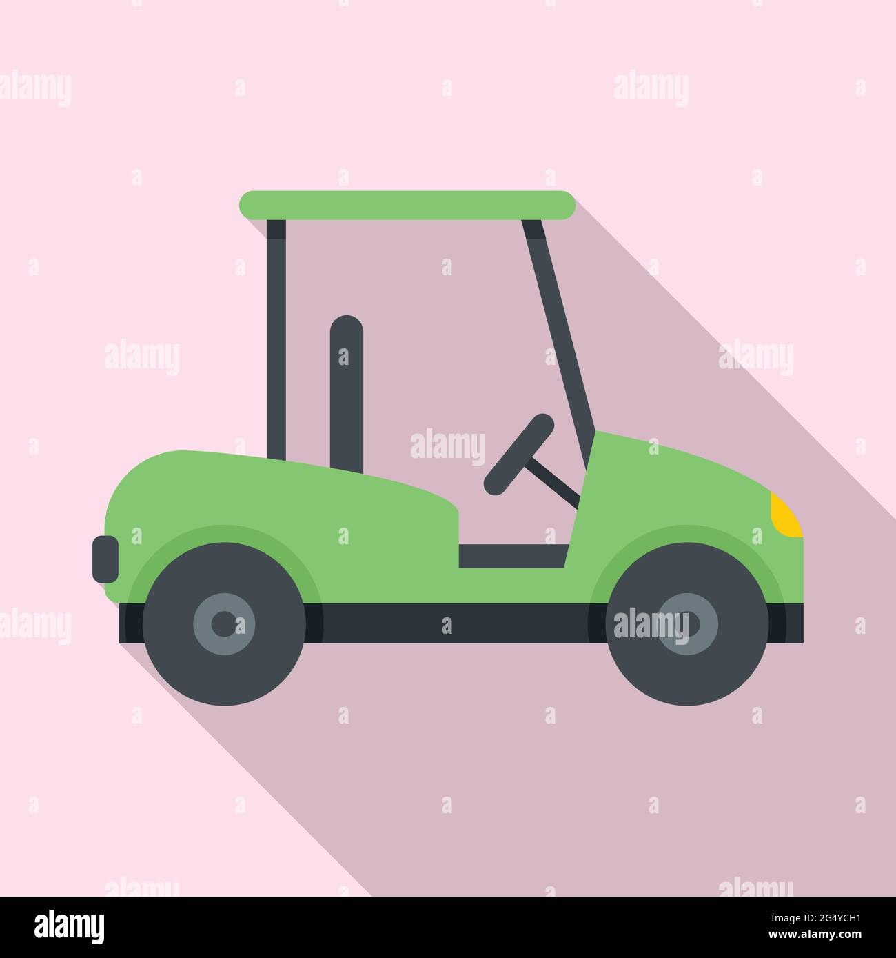 Golf cart bag icon, flat style Stock Vector